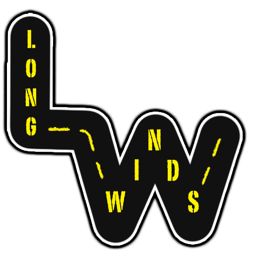 "L" and "W" connect as a road, with "long" and "winds" following the path